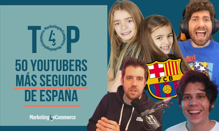 portada de los 50 youtubers mas seguidos de españa en 2024