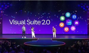 Fotograma de la presentación de la Visual Suite 2.0 de Canva en su evento Canva Conect 2025