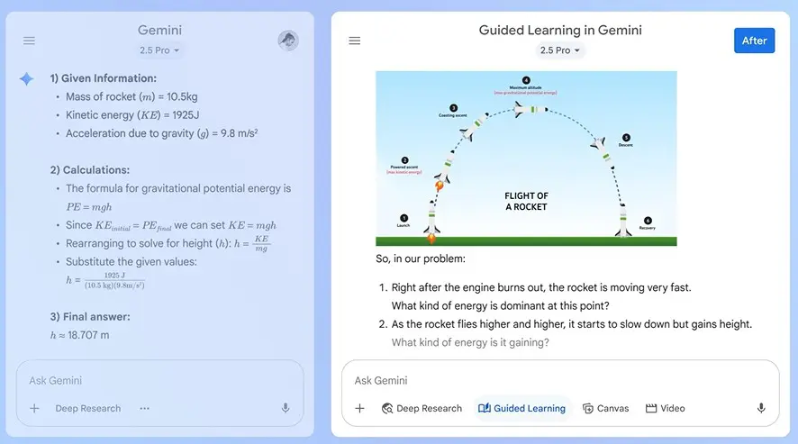 ejemplo de uso de guided learning de google