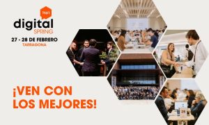Imagen del cartel del Digital 1to1 Spring, junto al logo, la fecha del evento e imágenes de eventos anteriores.