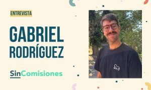 Imagen Gabriel Rodríguez Lorenzo, junto a su nombre y el logo de SinComisiones, su empresa.