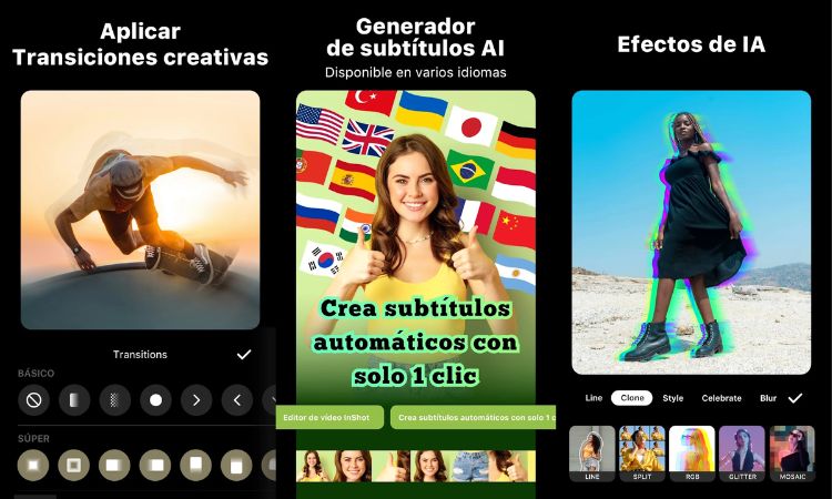 funcionalidades inshot