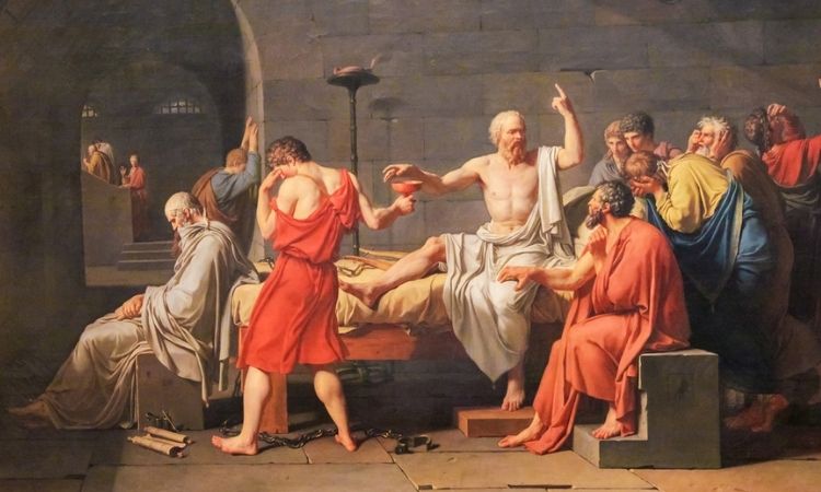 imagen del cuadro "la muerte de sócrates"