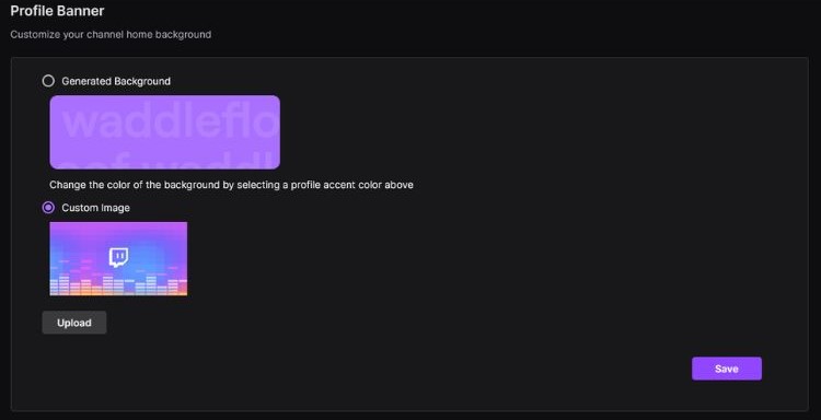 Personalizar banner de twitch