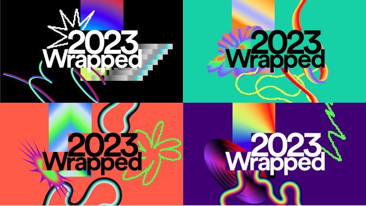 Diferentes diseños de las portadas del Wrapped de Spotify 