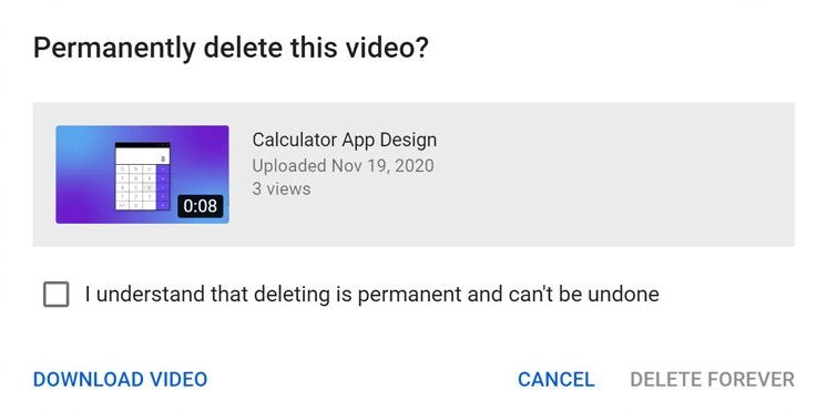 Eliminar vídeo de YouTube