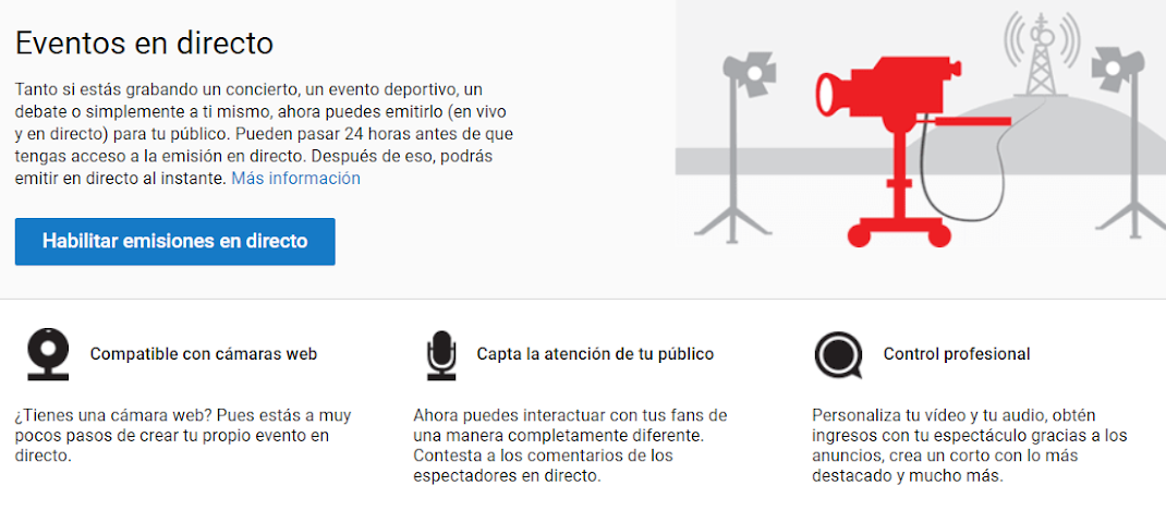 streaming en youtube enviada